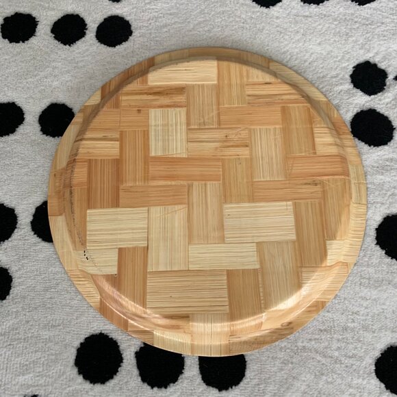 Vintage Woven Wood 1988 San Diego Karol Western Retro Novelty Bar Party 80s Tray - Picture 4 of 5